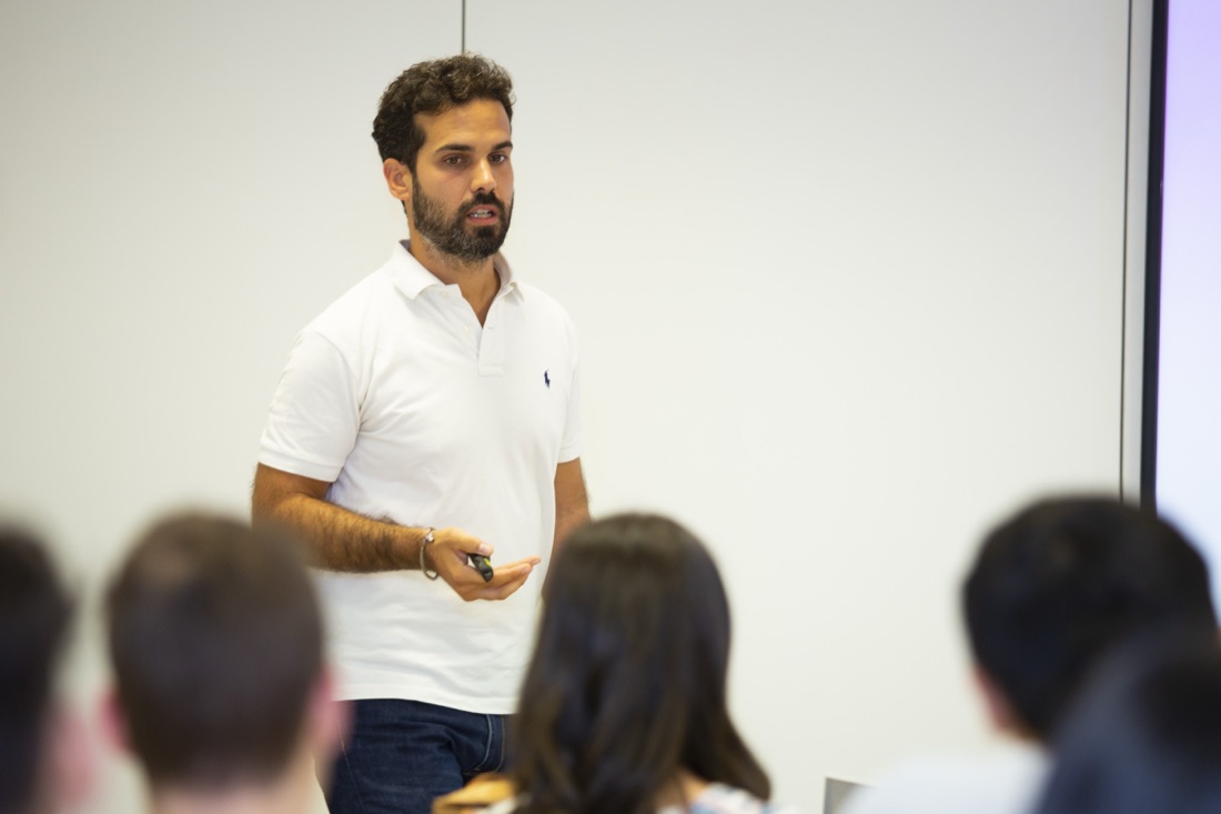 Jordi speaking in Madrid
